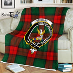 Plaid Blanket Stewart Atholl Modern Clan Crest Badge Tartan Blanket Scottish Plaid Throw Blanket Tartan Plaid Fleece Blanket