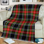 Plaid Blanket Stewart Black Tartan Blanket Scottish Plaid Throw Blanket Tartan Plaid Fleece Blanket