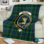 Plaid Blanket Stewart High Stewards Hunting Modern Clan Crest Badge Tartan Blanket Scottish Plaid Throw Blanket - Scotstee Shop