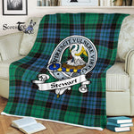 Plaid Blanket Stewart High Stewards Old Ancient Clan Badge Tartan Blanket Scottish Plaid Throw Blanket - Scotstee Shop