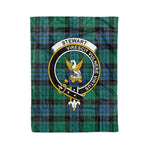 Plaid Blanket Stewart High Stewards Old Ancient Clan Crest Badge Tartan Blanket Scottish Plaid Throw Blanket - Scotstee Shop