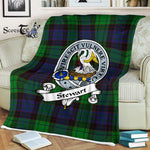 Plaid Blanket Stewart High Stewards Old Modern Clan Badge Tartan Blanket Scottish Plaid Throw Blanket - Scotstee Shop