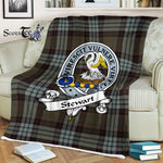 Plaid Blanket Stewart High Stewards Old Weathered Clan Badge Tartan Blanket Scottish Plaid Throw Blanket - Scotstee Shop