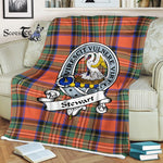 Plaid Blanket Stewart High Stewards Royal Ancient Clan Badge Tartan Blanket Scottish Plaid Throw Blanket - Scotstee Shop