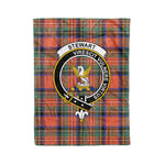Plaid Blanket Stewart High Stewards Royal Ancient Clan Crest Badge Tartan Blanket Scottish Plaid Throw Blanket - Scotstee Shop