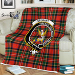 Plaid Blanket Stewart High Stewards Royal Modern Clan Crest Badge Tartan Blanket Scottish Plaid Throw Blanket - Scotstee Shop