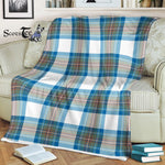 Plaid Blanket Stewart Muted Blue Tartan Blanket Scottish Plaid Throw Blanket Tartan Plaid Fleece Blanket