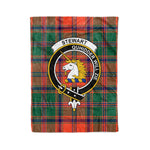 Plaid Blanket Stewart of Appin Ancient Clan Crest Badge Tartan Blanket Scottish Plaid Throw Blanket - Scotstee Shop