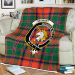 Plaid Blanket Stewart of Appin Ancient Clan Crest Badge Tartan Blanket Scottish Plaid Throw Blanket - Scotstee Shop