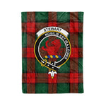 Plaid Blanket Stewart Stuart Of Bute Clan Crest Badge Tartan Blanket Scottish Plaid Throw Blanket - Scotstee Shop