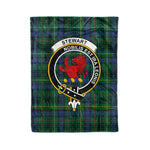 Plaid Blanket Stewart Stuart Of Bute Hunting Modern Clan Crest Badge Tartan Blanket Scottish Plaid Throw Blanket - Scotstee Shop