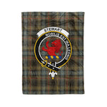 Plaid Blanket Stewart Stuart of Bute Hunting Weathered Clan Crest Badge Tartan Blanket Scottish Plaid Throw Blanket - Scotstee Shop