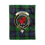 Plaid Blanket Stewart Stuart Of Bute Old Modern Clan Crest Badge Tartan Blanket Scottish Plaid Throw Blanket - Scotstee Shop