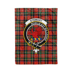 Plaid Blanket Stewart Stuart Of Bute Royal Modern Clan Crest Badge Tartan Blanket Scottish Plaid Throw Blanket - Scotstee Shop