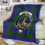Plaid Blanket Strachan Clan Crest Badge Tartan Blanket Scottish Plaid Throw Blanket Tartan Plaid Fleece Blanket