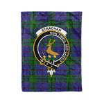 Plaid Blanket Strachan Clan Crest Badge Tartan Blanket Scottish Plaid Throw Blanket Tartan Plaid Fleece Blanket