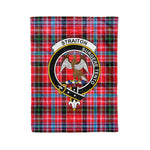 Plaid Blanket Straiton Clan Crest Badge Tartan Blanket Scottish Plaid Throw Blanket Tartan Plaid Fleece Blanket