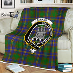 Plaid Blanket Strange Of Balcaskie Clan Crest Badge Tartan Blanket Scottish Plaid Throw Blanket Tartan Plaid Fleece Blanket