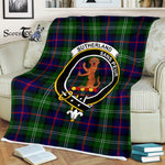 Plaid Blanket Sutherland I Modern Clan Crest Badge Tartan Blanket Scottish Plaid Throw Blanket Tartan Plaid Fleece Blanket