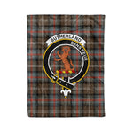 Plaid Blanket Sutherland I Weathered Clan Crest Badge Tartan Blanket Scottish Plaid Throw Blanket Tartan Plaid Fleece Blanket
