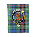 Plaid Blanket Sutherland II Old Ancient Clan Crest Badge Tartan Blanket Scottish Plaid Throw Blanket - Scotstee Shop