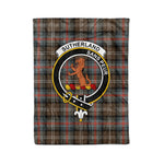 Plaid Blanket Sutherland II Weathered Clan Crest Badge Tartan Blanket Scottish Plaid Throw Blanket Tartan Plaid Fleece Blanket