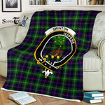 Plaid Blanket Swinton Clan Crest Badge Tartan Blanket Scottish Plaid Throw Blanket Tartan Plaid Fleece Blanket