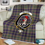 Plaid Blanket Taylor Weathered Clan Crest Badge Tartan Blanket Scottish Plaid Throw Blanket Tartan Plaid Fleece Blanket