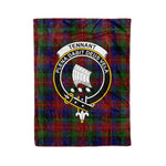 Plaid Blanket Tennant Clan Crest Badge Tartan Blanket Scottish Plaid Throw Blanket Tartan Plaid Fleece Blanket