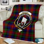 Plaid Blanket Tennant Clan Crest Badge Tartan Blanket Scottish Plaid Throw Blanket Tartan Plaid Fleece Blanket