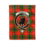 Plaid Blanket Turnbull Clan Crest Badge Tartan Blanket Scottish Plaid Throw Blanket Tartan Plaid Fleece Blanket