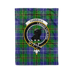 Plaid Blanket Turnbull Hunting Clan Crest Badge Tartan Blanket Scottish Plaid Throw Blanket Tartan Plaid Fleece Blanket