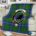Plaid Blanket Turnbull Hunting Clan Crest Badge Tartan Blanket Scottish Plaid Throw Blanket Tartan Plaid Fleece Blanket