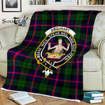 Plaid Blanket Urquhart Modern Clan Crest Badge Tartan Blanket Scottish Plaid Throw Blanket Tartan Plaid Fleece Blanket