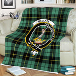Plaid Blanket Wallace Ancient Clan Crest Badge Tartan Blanket Scottish Plaid Throw Blanket Tartan Plaid Fleece Blanket