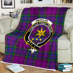 Plaid Blanket Wardlaw Clan Crest Badge Tartan Blanket Scottish Plaid Throw Blanket Tartan Plaid Fleece Blanket