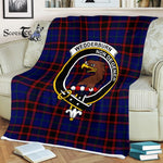 Plaid Blanket Wedderburn Clan Crest Badge Tartan Blanket Scottish Plaid Throw Blanket Tartan Plaid Fleece Blanket