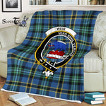 Plaid Blanket Weir Ancient Clan Crest Badge Tartan Blanket Scottish Plaid Throw Blanket Tartan Plaid Fleece Blanket