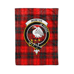 Plaid Blanket Wemyss Clan Crest Badge Tartan Blanket Scottish Plaid Throw Blanket Tartan Plaid Fleece Blanket