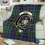 Plaid Blanket Wood Clan Crest Badge Tartan Blanket Scottish Plaid Throw Blanket Tartan Plaid Fleece Blanket