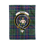 Plaid Blanket Wood Clan Crest Badge Tartan Blanket Scottish Plaid Throw Blanket Tartan Plaid Fleece Blanket