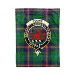 Plaid Blanket Young Clan Crest Badge Tartan Blanket Scottish Plaid Throw Blanket Tartan Plaid Fleece Blanket