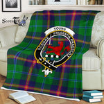 Plaid Blanket Young Clan Crest Badge Tartan Blanket Scottish Plaid Throw Blanket Tartan Plaid Fleece Blanket