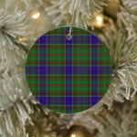 Plaid Christmas Ornaments Scottish Clan Adam Hunting Tartan Ornament,  ceramic ornament, personalized christmas ornaments, christmas tree ornaments, christmas door decorations, Plaid Ornament, Tartan Ceramic Ornament