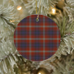 Plaid Christmas Ornaments Scottish Clan Ainslie Ancient Tartan Ornament,  ceramic ornament, personalized christmas ornaments, christmas tree ornaments, christmas door decorations, Plaid Ornament, Tartan Ceramic Ornament