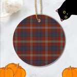 Plaid Christmas Ornaments Scottish Clan Ainslie Ancient Tartan Ornament,  ceramic ornament, personalized christmas ornaments, christmas tree ornaments, christmas door decorations, Plaid Ornament, Tartan Ceramic Ornament