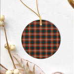 Plaid Christmas Ornaments Scottish Clan Ainslie Tartan Ornament,  ceramic ornament, personalized christmas ornaments, christmas tree ornaments, christmas door decorations, Plaid Ornament, Tartan Ceramic Ornament