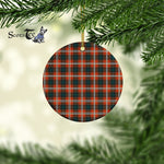 Plaid Christmas Ornaments Scottish Clan Ainslie Tartan Ornament,  ceramic ornament, personalized christmas ornaments, christmas tree ornaments, christmas door decorations, Plaid Ornament, Tartan Ceramic Ornament