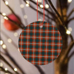 Plaid Christmas Ornaments Scottish Clan Ainslie Tartan Ornament,  ceramic ornament, personalized christmas ornaments, christmas tree ornaments, christmas door decorations, Plaid Ornament, Tartan Ceramic Ornament