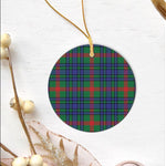 Plaid Christmas Ornaments Scottish Clan Aiton Tartan Ornament,  ceramic ornament, personalized christmas ornaments, christmas tree ornaments, christmas door decorations, Plaid Ornament, Tartan Ceramic Ornament